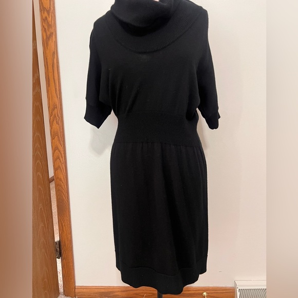 Ann Taylor Loft black sweater dress in size large - Picture 1 of 6